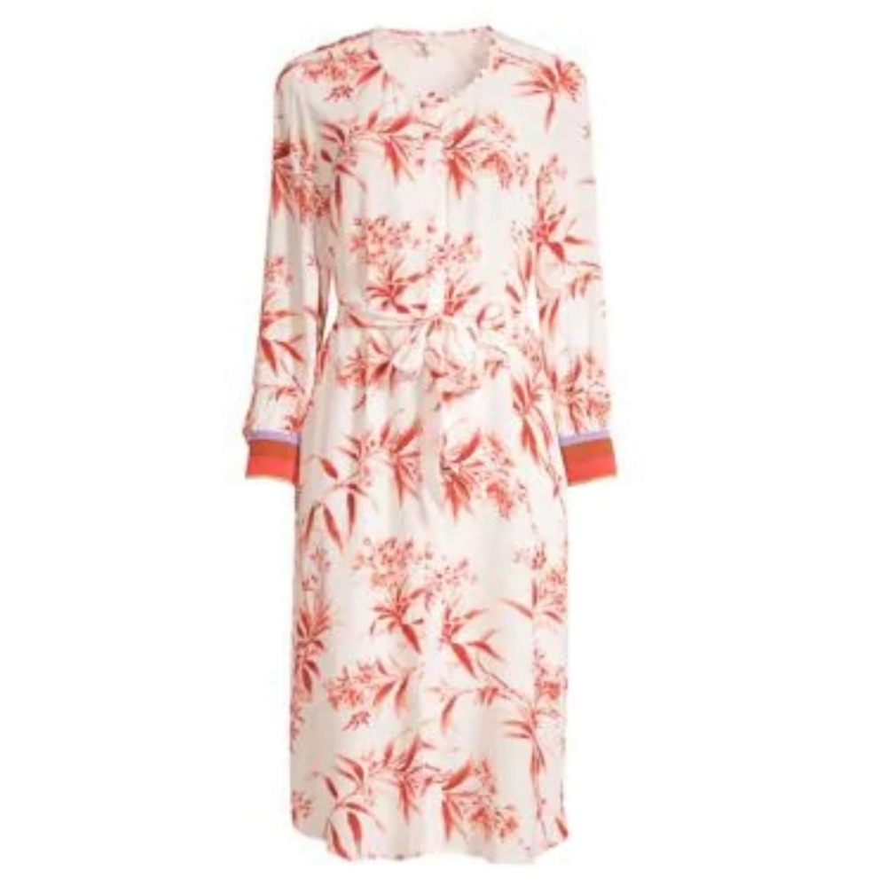 Joie Shirt Dress Jeanee Floral Print Button Front Long Sleeve Size Medium NWT
